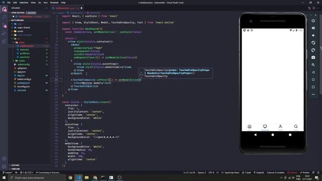 Como fazer um modal no React Native смотреть онлайн