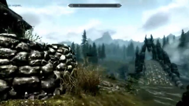 Лошадь полетела в skyrim-е,жуть! смотреть онлайн