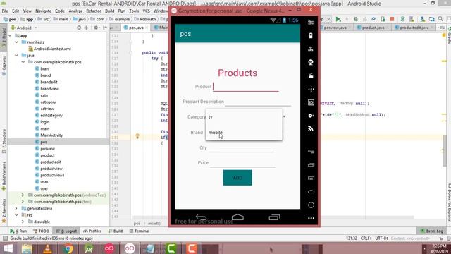 Point of Sales App using Android and Sqlite смотреть онлайн