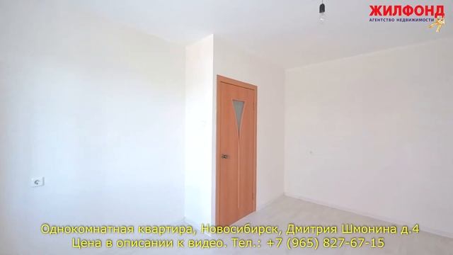 Однокомнатная квартира, Новосибирск, Кировский район, Дмитрия Шмонина Агентство недвижимости ЖИЛФОН смотреть онлайн