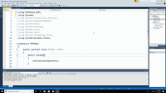 Convert JPG to PDF with Visual Studio C# and PDFsharp смотреть онлайн