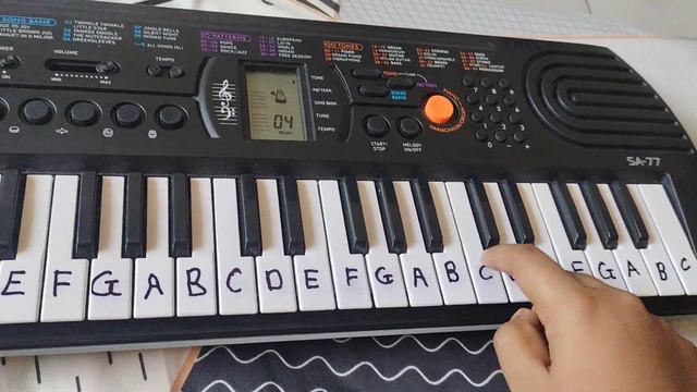 KGF rocky theme song tutorial on casio sa77 piano смотреть онлайн