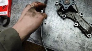 "ГТ" Ниссан Альмера 1.6i - замена помпы охлаждения ДВС.