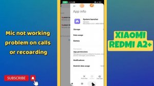 Xiaomi Redmi A2 Plus Mic not working problem on calls or recording || How to solve mic problems