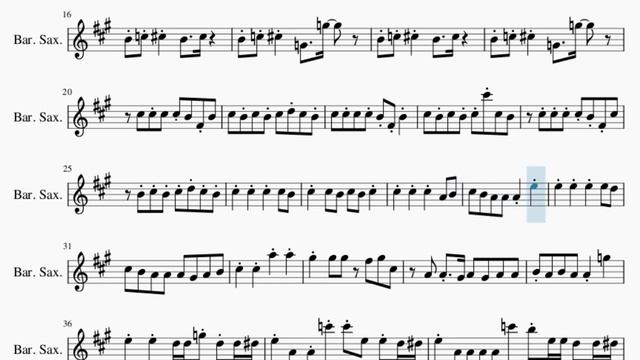 Baritone Sax Sheet Music: How to play Lost Umbrella by inabakumori смотреть онлайн