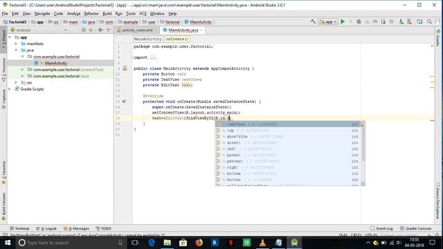 ANDROID Factorial program the easiest way || #AndroidStudio #coding смотреть онлайн