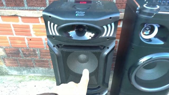 Gradiente GCA112 x Philco PCX15000, caixas de som torre área externa. смотреть онлайн
