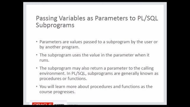 Oracle academy Programacion de Base de Datos con PLSQL 2 1 Uso de variables en PLSQL смотреть онлайн
