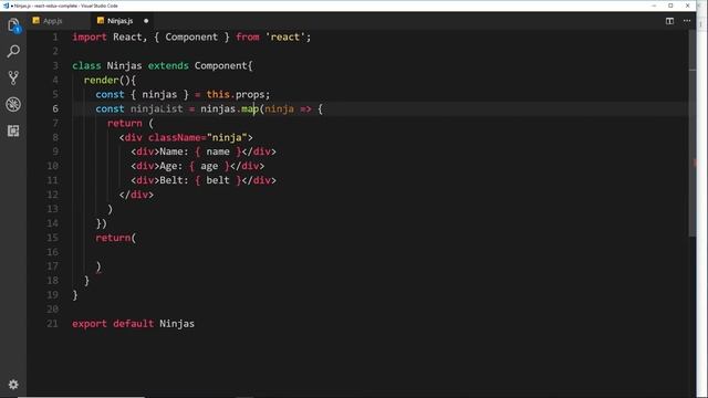 Complete React Tutorial (& Redux) #14 - Outputting Lists смотреть онлайн