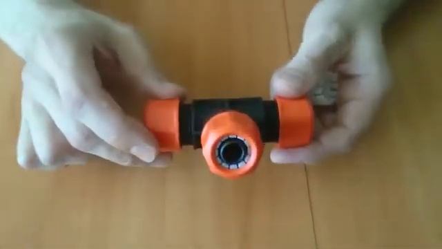 Цанговый тройник ЖУК для капельного и садового полива. Полив33.РФ смотреть онлайн