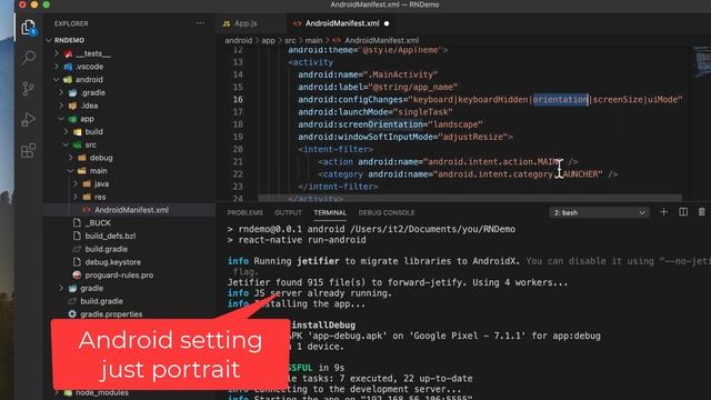 React Native: Screen Rotation (Rotate portrait, landscape for Android, IOS) смотреть онлайн