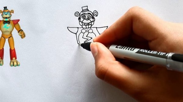 How To Draw Glamrock Freddy From FNAF - Five Nights At Freddy's Security Breach Step by Step