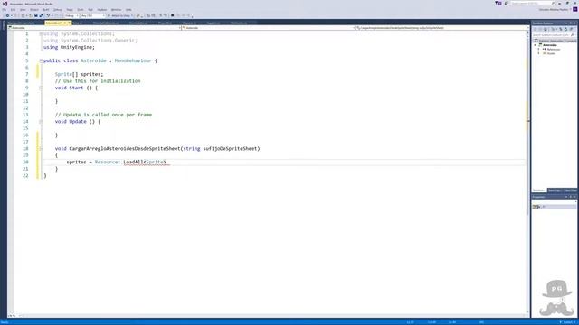 Juego Asteroides - Crear Asteroides, Sprite Sheets - #06