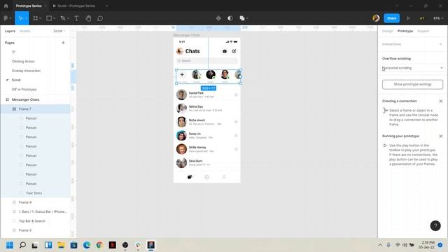 Horizontal and Vertical Scroll in Figma | ফিগ্মাতে কিভাবে স্ক্রল করে | Figma Prototype смотреть онлайн