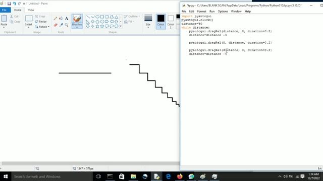 Automated MS PAINT drawing - python coding смотреть онлайн
