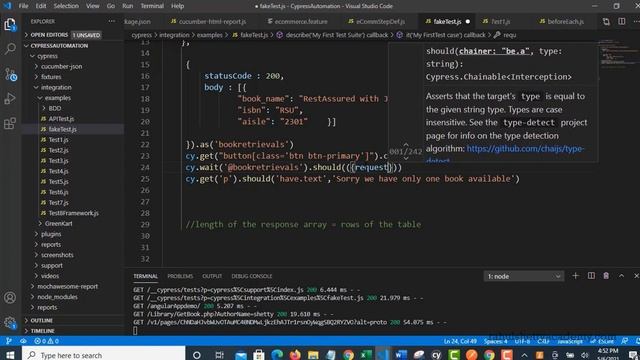 API Automation & Mocking responses with Cypress смотреть онлайн
