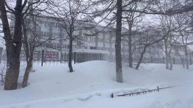 Оха, Сахалин. Весенний циклон, 15.04.21 г. смотреть онлайн