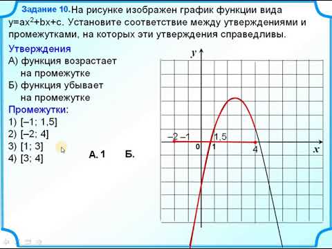 Задание 11 Функция  Промежутки возрастания убывания