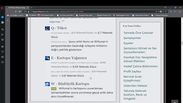 8.19 YAMA NOTLARI NELER BUFF NERF YEMİŞ ? LEAGUE OF LEGENDS смотреть онлайн