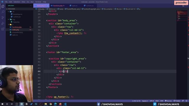 Footer Area Setup | WordPress Theme Development Tutorial Bangla | Part 10 смотреть онлайн