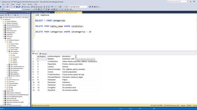 Viste el video de sql delete GRATIS?? смотреть онлайн