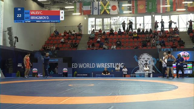 1/4 FS - 70 kg: C. VALIEV (RUS) v. D. IBRAGIMOV (AZE) смотреть онлайн