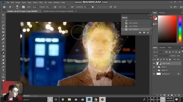 Photoshop Doctor Who Regeneration Effect Tutorial (FX Pack INCLUDED) смотреть онлайн