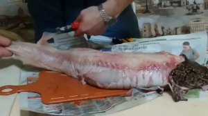 Разделка налима на филе.