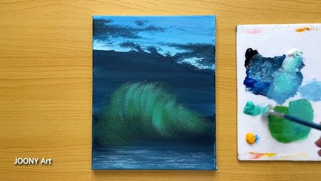 Easy Way to Draw Crashing Waves / Acrylic Painting for Beginners смотреть онлайн
