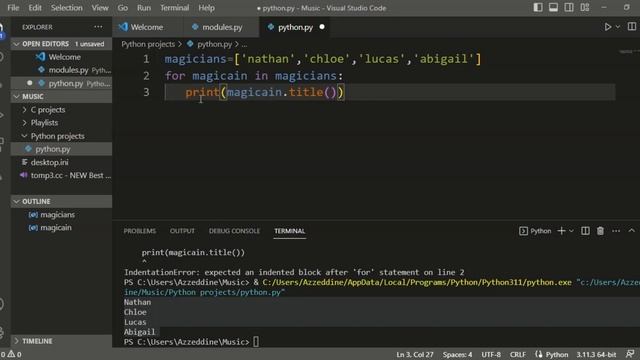 37 - Avoiding Indentation Errors (Forgetting to Indent & Forgetting to Indent Additional Lines) смотреть онлайн