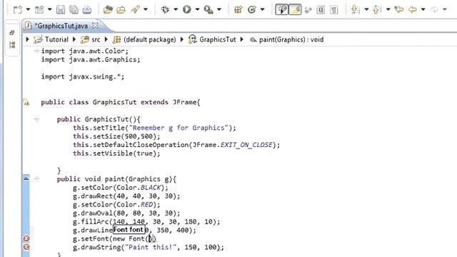 Java programming Lesson 91 Graphics : Java drawString смотреть онлайн