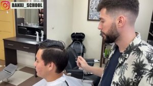 Современная мужская стрижка ножницами