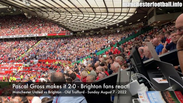 Reaction from Brighton fans as Pascal Gross scores twice at Old Trafford against Man Utd - 4K смотреть онлайн