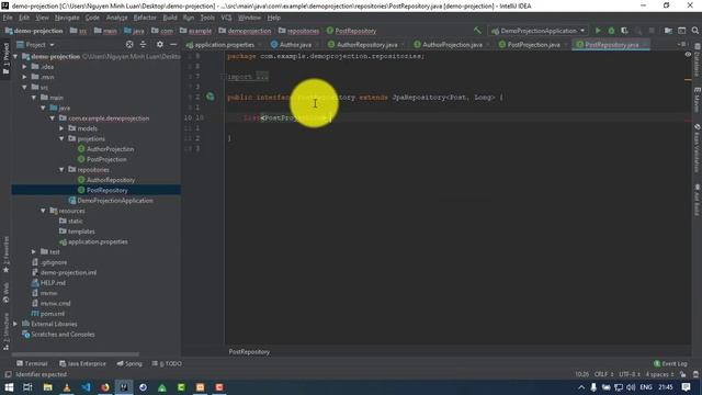 How to use Spring Data JPA Projection basic example смотреть онлайн