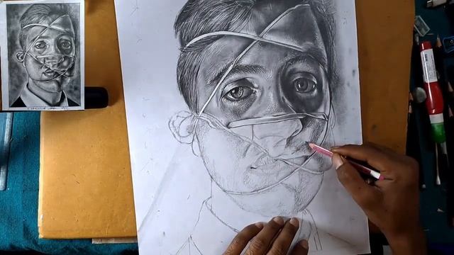 How to draw a hyper realism portrait drawing tutorial for beginners portrait drawing kaise banaye смотреть онлайн
