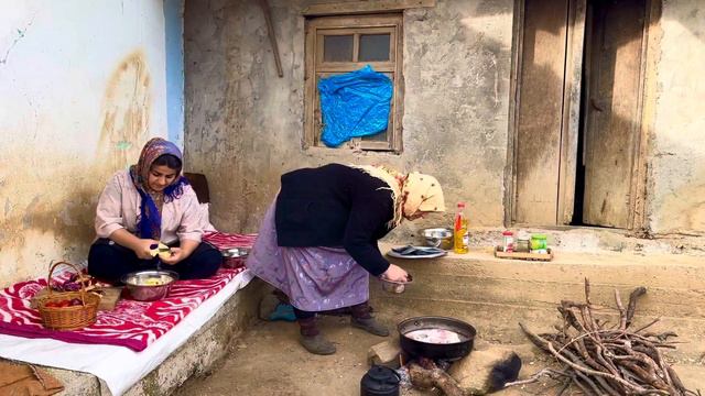 Cooking Of A Rural Family In The North Of Iran