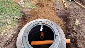 Станция Флагман 5. Дренажный колодец из  полимерпесчаных колец. ООО"Биовод"