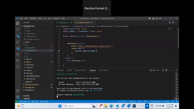 Make an API Request in React js Using With Axios . смотреть онлайн
