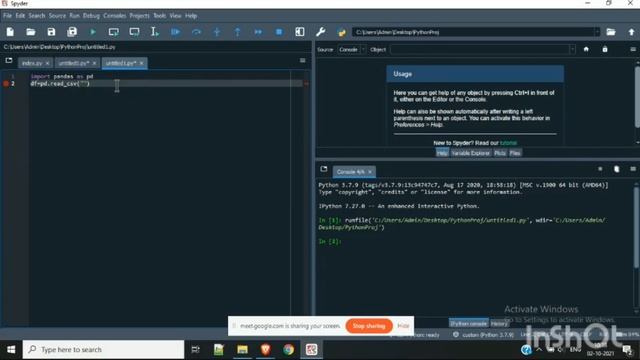 How to Create a CSV File | How to import a CSV File in python | Spyder | Data Visualisation |Part смотреть онлайн