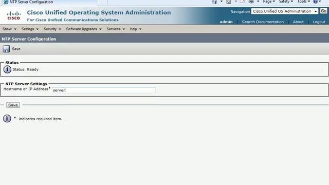 CUCM 8.6 NTP Server смотреть онлайн