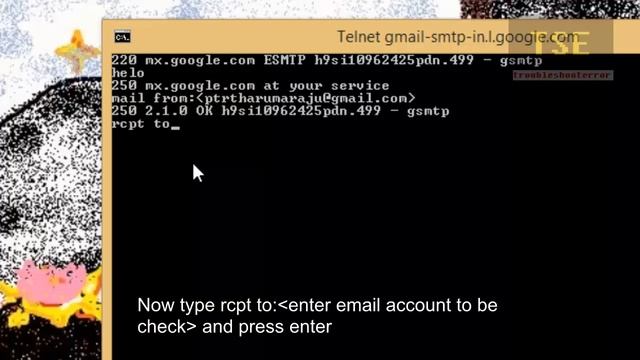 How to check gmail account exists or not | Telnet gmail-smtp-in.l.google.com, mail from, rcpt to смотреть онлайн