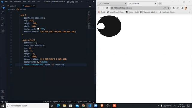 Cat eye Animation Using Html and CSS | Create CSS animation effects смотреть онлайн