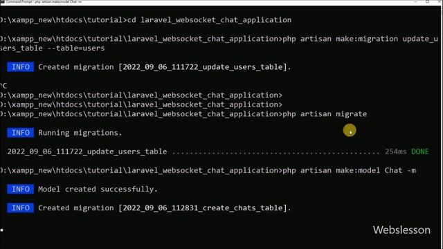 Chat Application in Laravel using Ratchet Websockets - Create MySQL Table & Model Class File - 2 смотреть онлайн