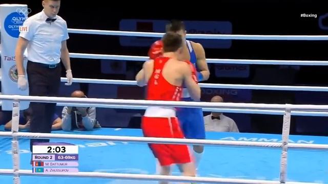 Первый бой казахстанца Аблайхана Жусупова в олимпийской квалификации смотреть онлайн