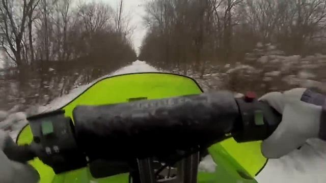 GO PRO Articat snowmobile on abandoned railroad tracks смотреть онлайн