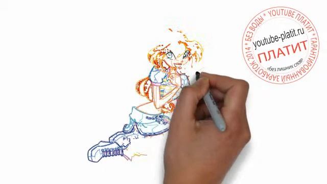 Как дети рисуют винкс Как нарисовать винкс флору карандашом поэтапно смотреть онлайн