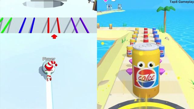 Snow Race Vs Juice Run ???Tiktok Games Levels 1-6666 Gameplay смотреть онлайн
