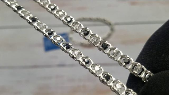 Арабский бисмарк с черно-белыми камнями. Серебряное плетение смотреть онлайн