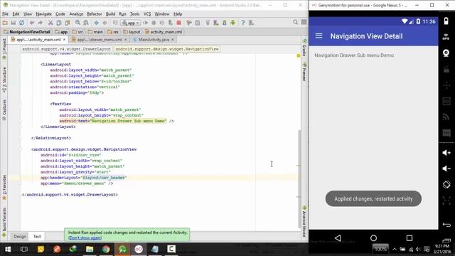 # Navigation View Header and SubMenu смотреть онлайн
