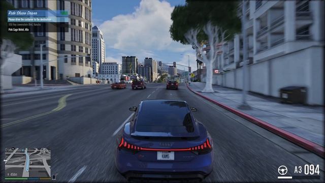 Uber Audi RS E-Tron GT 2021 - NVE GTA 5 смотреть онлайн